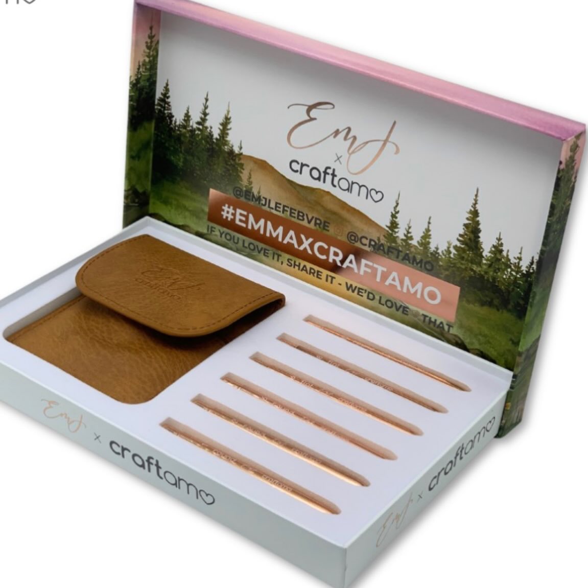 Friends! I am so excited to FINALLY share my travel brush set with you!!! If you’ve seen of my newest YouTube tutorials or reels, you’ve seen me use these beauties and know exactly how much I love them! I know you will too!
My Emma Lefebvre X Craftamo Limited Edition Travel Brush Collection is designed for artists who are always on the move. This set includes six of my favourite brush shapes and sizes, crafted to deliver exceptional performance no matter where your creativity takes you.
Crafted with 100% cruelty-free brush hair, these travel brushes deliver the control, water absorption, and performance I look for in my own tools. Paired with recycled ferrules and protected in a durable rose gold metal case, this set is perfect for artists who value quality, portability, and sustainability.
This exclusive collection comes with a travel brush case to keep your brushes safe and organized, making it the perfect companion for artists who love to paint anywhere, anytime.
What brushes does this include?
✔ 6 Brushes
✔ Flat - Sizes 6 & 8
✔ Round - Sizes 1, 2, 6, & 10
✔ Travel Brush Case
Hope you’ll join me for the official launch party livestream this Thursday, December 18th at 10am EST on my YouTube channel! If you buy a set of these brushes during the livestream, you’ll be entered to win a giveaway of one of my other CRAFTAMO products!
Will you be joining the launch party? I can’t wait!