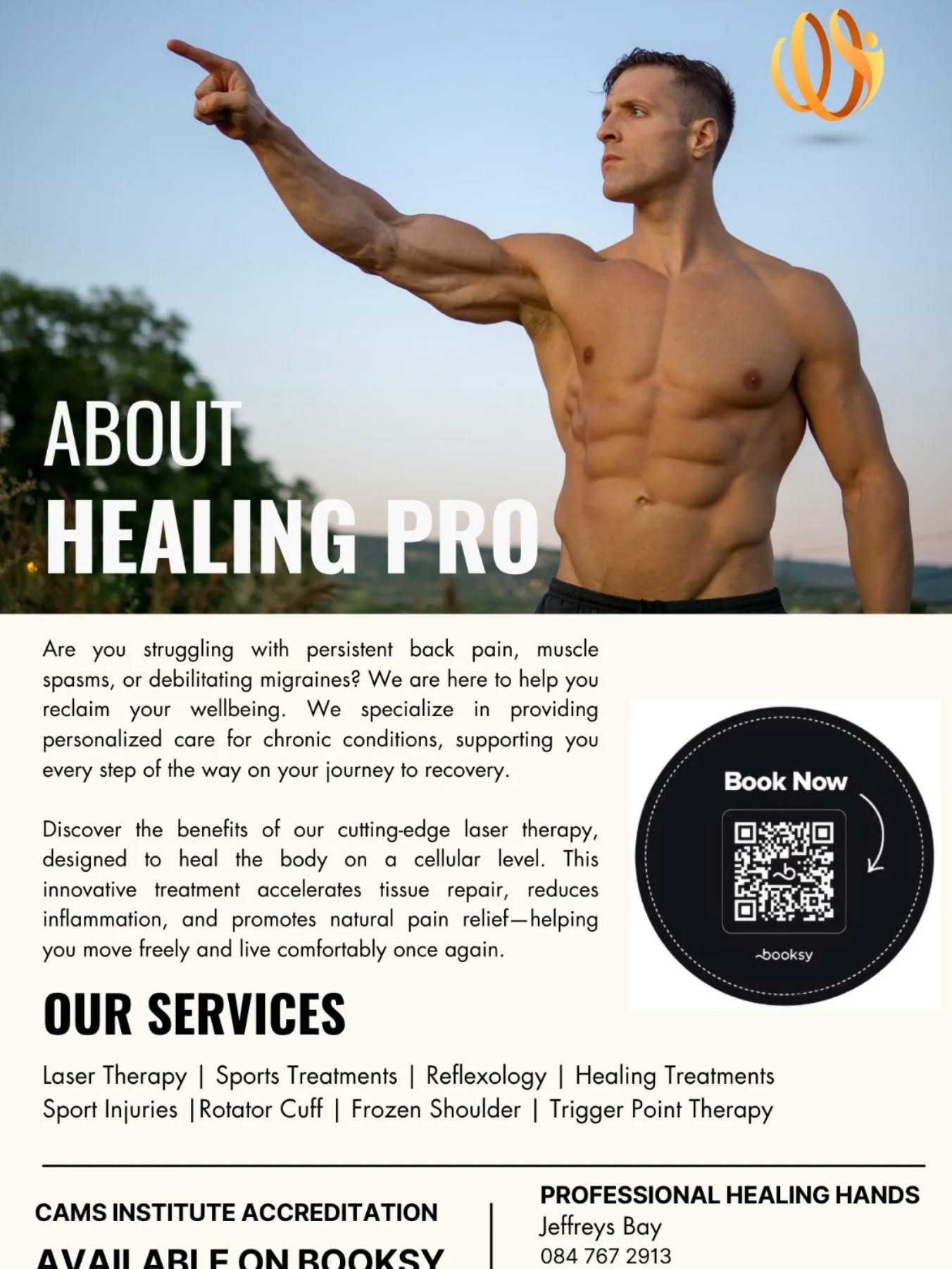 Each session brings you one step closer to healing your body holistically.
At Healing Hands Jeffreys Bay, we listen to both your needs and that of your body to ensure that everything is in perfect harmony and aligned.
We focus on customer service and we are result driven.
Our ratings from actual clients are validated through the Booksy app, which proves that our clients get what they come for.
We are result driven and always go the extra mile for each of our clients.
For more info visit our website or the Booksy app which is not only convenient but effortless
Invest in your overall well-being.
Chris Heunis
Clinical Therapist
Member of CAMS (Complimentary & Alternative Medical Science) Institute
Tel No: 084 767 2913
Email: profhealing@gmail.com
Appointments: http://prohealing.booksy.net
Website: https://www.healinghandsmassage.co.za/
#massage #sportmassage #sportinjuries massagetherapist healinghands holisticwellness healingvibrations cuppingtherapy reiki triggerpointtherapy massagetherapy malemassagetherapist male southafrica