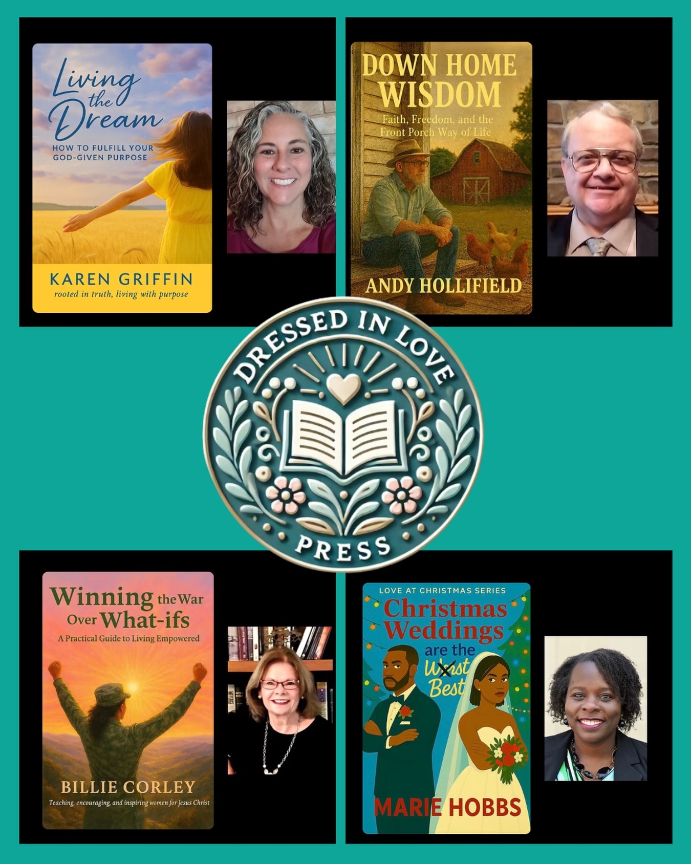 ✨ Grateful Heart Moment ✨
I want to take a moment to humbly thank the incredible authors I’ve been blessed to work with this year at Dressed in Love Press LLC. Your dedication and faith have made this journey amazing!
A special shout-out to our 2025 releases:
📖 Living the Dream by Karen Griffin
📖 Winning the War Over What-If by Billie Corley
📖 Down Home Wisdom by Andy Hollifield
📖 Christmas Weddings Are the Worst Best by Marie Hobbs
📖 From Ruins to Restoration with reflections from 19 amazing co-authors.
Thank you all for trusting us with your stories and for soaring together in faith. Let’s keep lifting each other up! 🕊️
#dressedinlovepress #gratitude #authorfamily #faithandpurpose