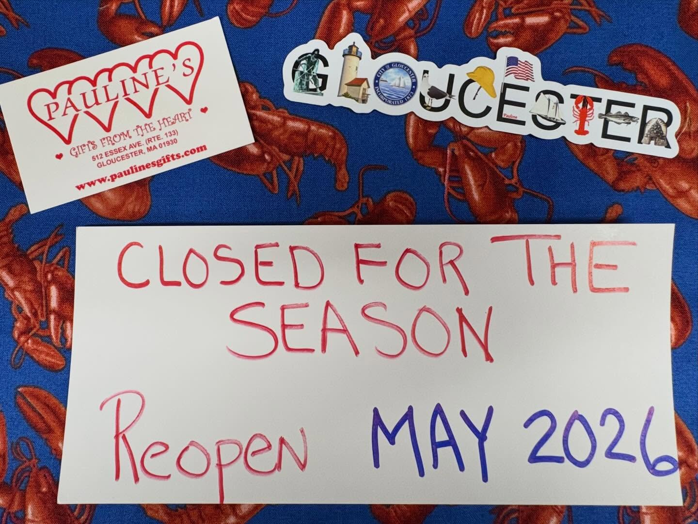 Thank you everyone for an amazing 26th. Year. Because of my daughter’s April Wedding I will be Reopening in May 2026. Busy winter ahead. Stay safe and well. ❤️ Pauline