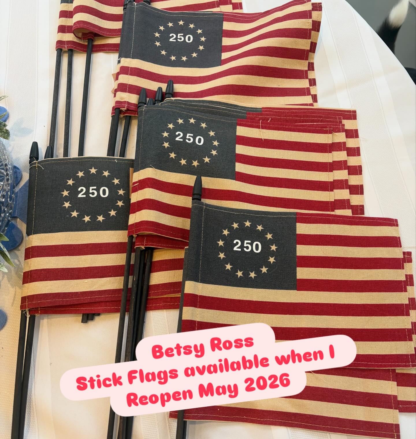 Will you Celebrating our Nation’s 250th. In #Gloucesterma this year? I will have many flags available to show your American 🇺🇸 pride. Opening May 2026 for my 27th. Season