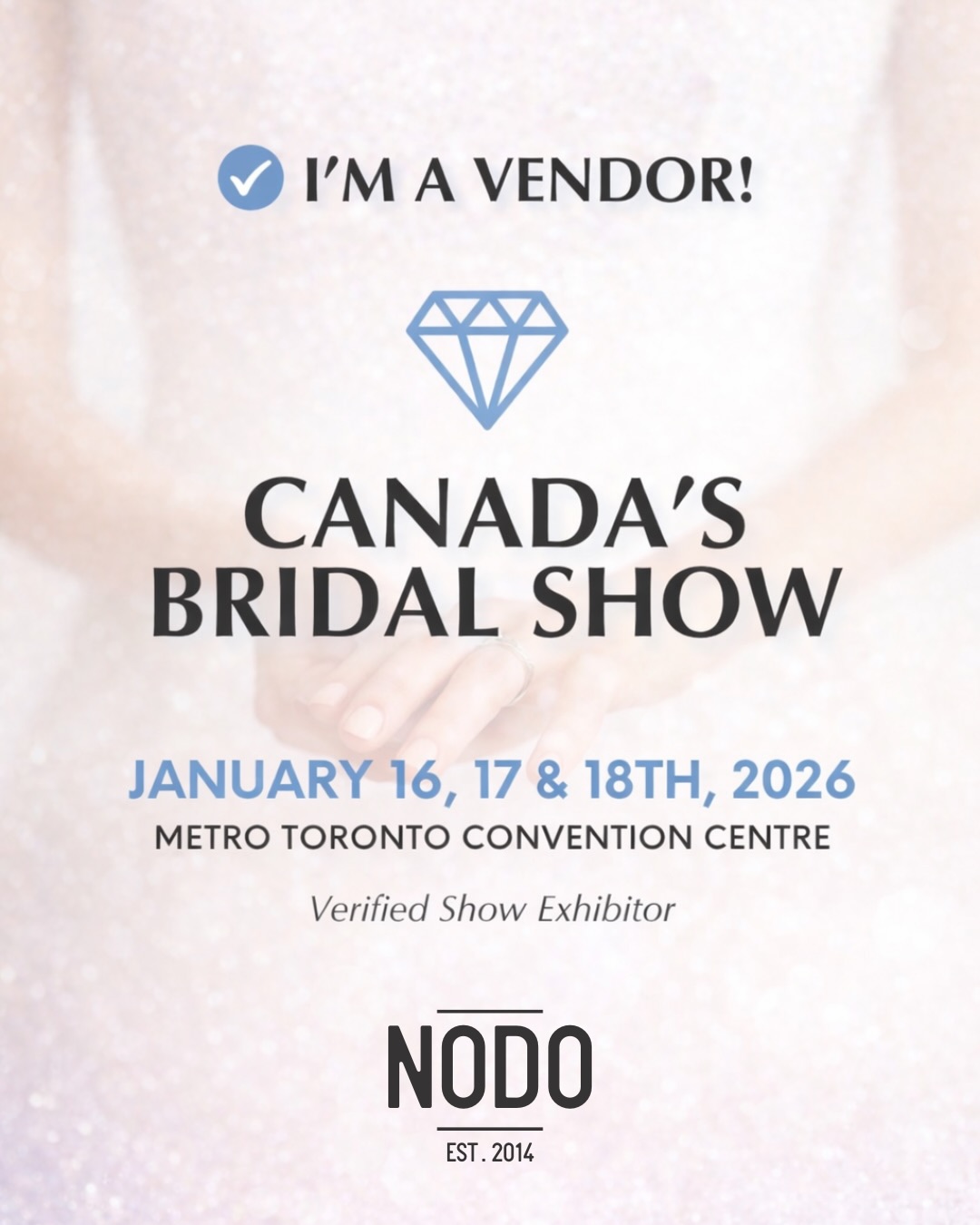 We’re excited to be a featured vendor at Canada’s Bridal Show from January 16-18th!
Stop by booth #409 to meet our team and get a chance to win one of our exclusive bridal giveaways 💍
🗓 January 16-18th, 2026
📍Metro Toronto Convention Centre
#canadabridalshow #CBSJan2026 #torontoweddings #2026bride