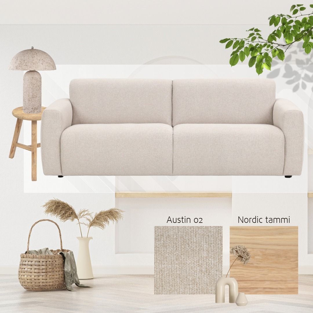 Tunnelmataulu kodin sisustukseen 🤍
Skandinaavista viileän vaaleaa rakastavalle oiva valinta on Austin 02-verhoilukangas sekä Nordic-petsattu massiivitammi.
Sohva: Basel 3-istuttava (D2 180)
Verhoilu: Austin 02
Valaisin: House Nordic Astley, Stone grey (@maskun_kalustetalo)
#pohjanmaan_basel #moodboard #tunnelmataulu
#pohjanmaan #pohjanmaankaluste #pohjanmaanofficial #koti #olohuone #sohva #sisustus #sisustusinspiraatio #sisustusidea #kodinsisustus #skandinaavinensisustus