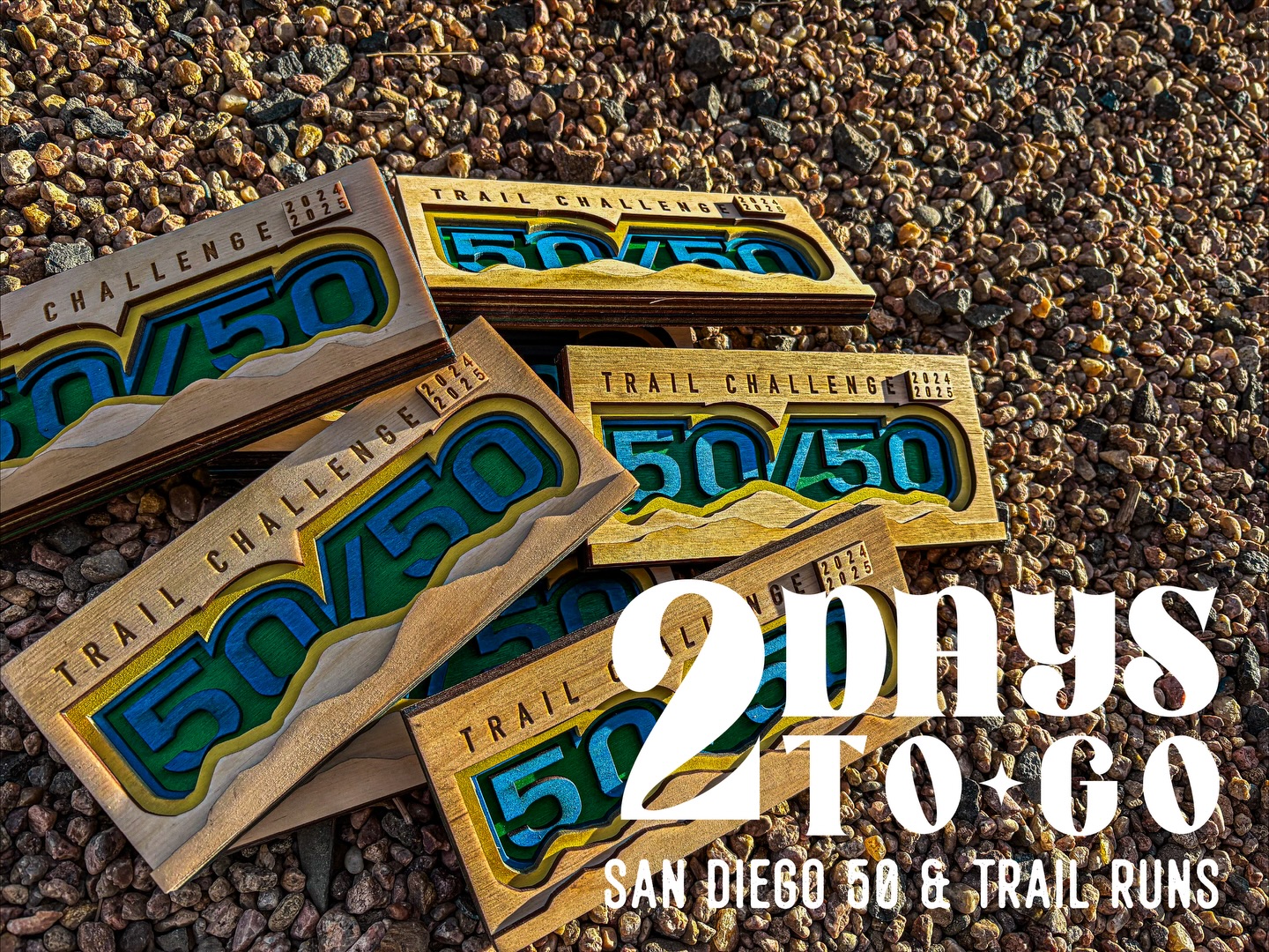 The CHALLENGE is almost COMPLETE! 2 more days to go. Our 50/50 challenge will be earned. 7 athletes are attempting to complete their Lake Hodges 50k/San Diego 50 double this weekend. Let’s GO! You got this. 🙌🏻