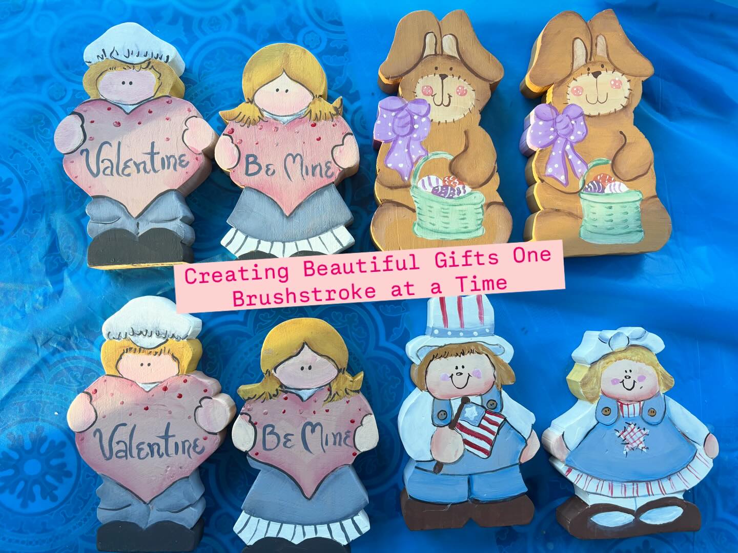 I am painting some Winter Holiday small figures this winter. If you are interested in any please PM me for info. #gloucesterma #woodart