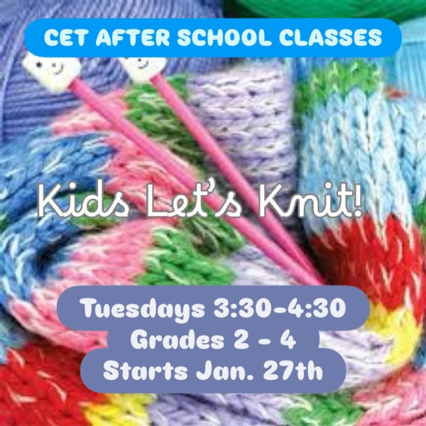 Registration for our winter classes at CET are open! Classes start over the next two weeks. Our knitting class with instructor Lori Cohen begins next week on January 27th. Register now at crotonacademy.org!
#crotonacademy #afterschoolclasses #crotonschools