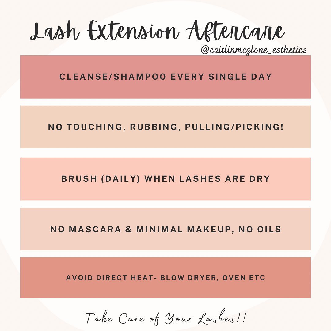 Treat your lashes how you want to be treated ☺️ Your lash extensions will look better & last longer!