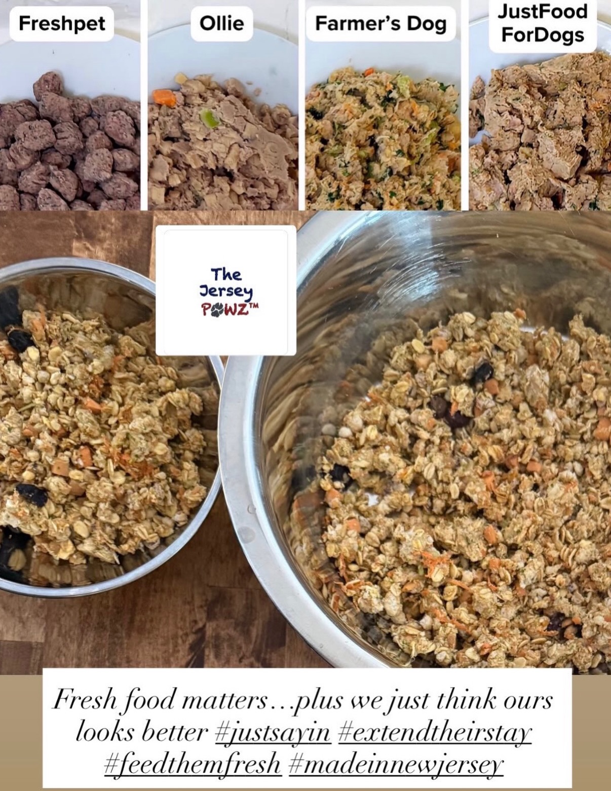 Healthy and clean eating for happy days #extendtheirstay #feedthemfresh #humangradedogfood #madeinnewjersey