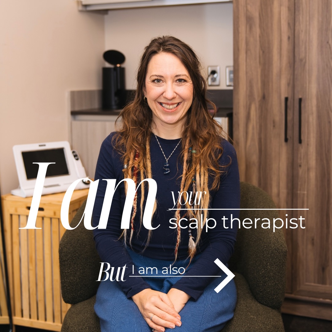 Hey, I’m Liz, your favorite botanical scalp therapist 🫧
I have a passion for learning, growing, and evolving in this space.
When I’m not in the studio I am living my best life as a wife to my husband, Rob. We have been married for 4 years and share the same zest for an adventurous lifestyle. We have a cattle dog named Theodore who is wild and untamed 🤪 he loves swimming and recently we have been dock diving with him which he LOVES!
My other ‘child’ is a fiddle leaf fig named Fiona who is taller than me now. She was my first house plant and now I have a spider plant and two Swiss cheese plants to keep her company. I love playing classical music and speaking kind words to them to help them thrive and grow! I dream of the day I can have living plants in my spa!!
I am a nature lover, especially if there is water nearby! I enjoy spending time at my family’s beach house in Surfside, kayaking rivers and lakes, or strolling through forests next to babbling brooks. It is no coincidence that my career involves water as it truly brings me peace and joy! I am a Pisces moon so that tracks
I am a thrill seeker. I grew up less than an hour from Cedar Point which means that summers were for roller coasters! That is where my love for the thrills started, now I seek out adventure through traveling to new places and exploring the off road in my Jeep!
I can sometimes be caught relaxing on the porch with a good book listening to the birds sing. While relaxing isn’t my best quality I try to unwind soaking in natural light and Mother Nature.