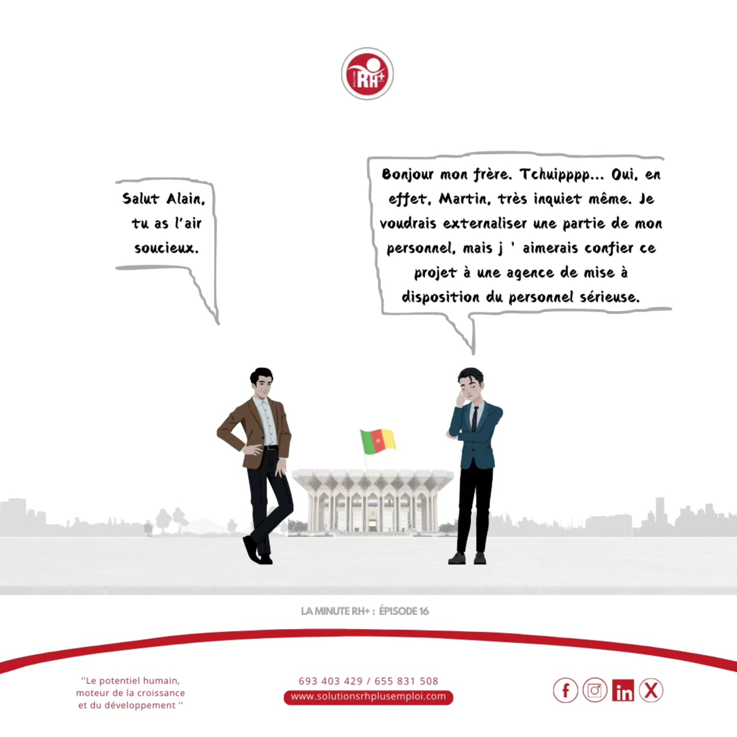 🚀 Déléguer, c’est avancer !
Confier la gestion de ton personnel à SOLUTIONS RH+ EMPLOI, c'est :
✅ Moins de stress administratif
✅ Plus d’efficacité et de flexibilité
✅ Une gestion optimisée de tes ressources humaines
📲 Swipe vers notre bio pour plus d’infos ou appelle-nous au 693 40 34 29 ou 655 83 15 08 !
Ou notre site web www.solutionsrhplusemploi.com
@srhp_foodindustry
@solutionsrhplus
#PME #Compétitivité #Cameroun #SolutionsInnovantes
#recrutementexterne #Tchad #Congo #Cameroun #Garoua #Douala #Gabon #Ngaoundere #bafoussam #edea
#Bonamoussadi #bonanjo #Bepanda #logpom #makepe #Deido #Bonapriso #DÉIDO #GestionRH #RecrutementExterne #BusinessCameroun #Externalisation