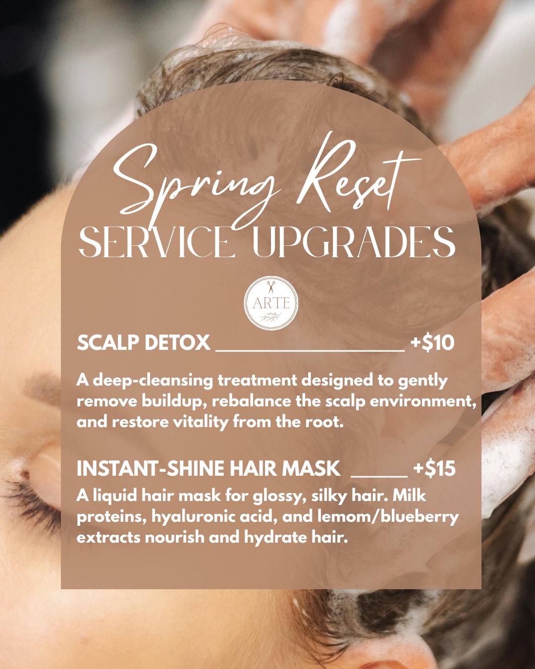 Congrats on achieving the “You Survived Another PNW Winter” award! 🏆 ⛅️ Okay - so spring may be another week away, but we are ready for it. ☀️🌷
Check out our ✨Spring Reset✨ service add-ons to elevate your service, travel-size goodies ✈️ , and a chance to win a complimentary haircut if you pre-book your next appointment in house! 🗓️
Come enjoy a fresh start with us at Arte 🤍
.
.
.
.
#artehairstudio #bellevuewa #rentonwa #springinseattle #factoriamall