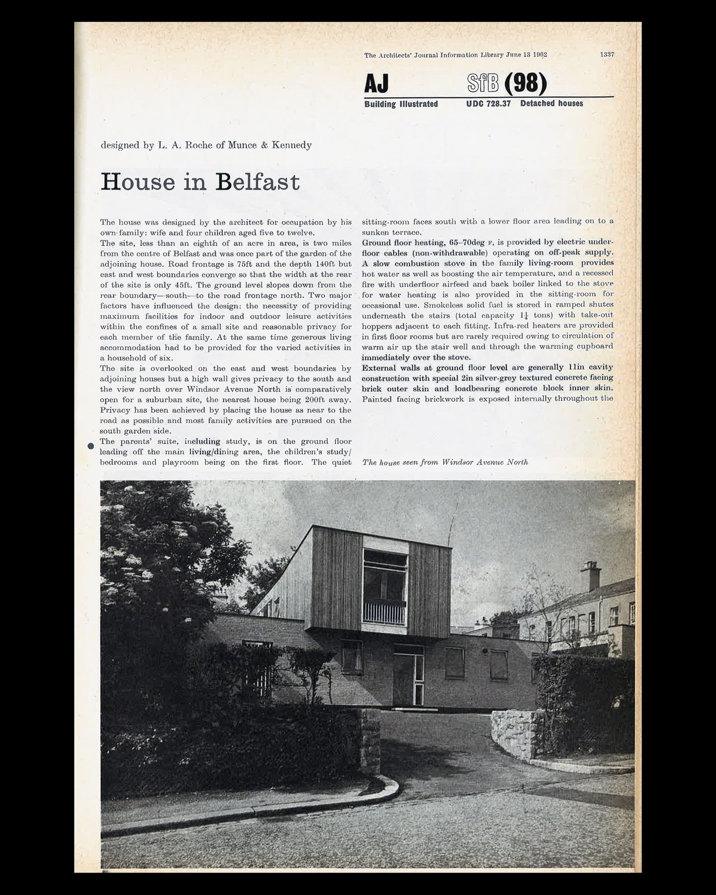 We've just added a bit of history to the website, with some background information on the architect of our home: L.A. (Louis Adair) Roche. His design for the house was featured in the Architects Journal magazine back in 1962 ;-) #modernism #modernistarchitecture #midcenturymodern #architecturedesign #architectsjournal #1962
