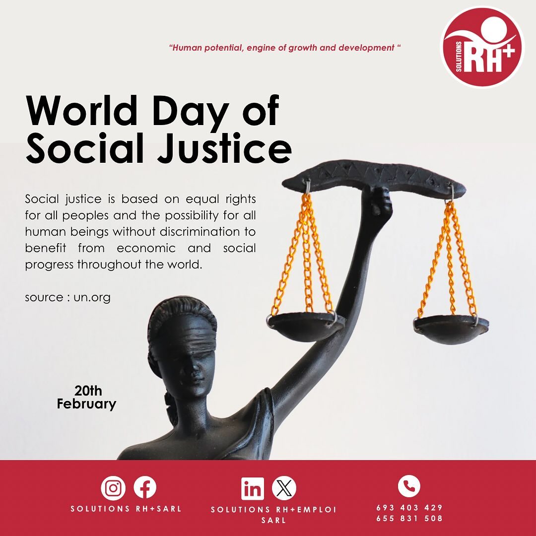 Journée mondiale de la justice sociale
20 février
Faire avancer la justice sociale
Placer la justice sociale au centre des agendas politiques internationaux, nationaux et régionaux
L’idée selon laquelle l’avancement de la justice sociale devrait être l’objectif central guidant toutes les politiques nationales et internationales gagne du terrain. Cette idée a fait son chemin parmi les partisans qui affirment que les sociétés et les économies peuvent fonctionner de manière plus cohérente lorsque la justice sociale est une priorité.
————
World Day of Social Justice
20 February
Advancing social justice
Social justice at the centre of international, national and regional policy agendas
Momentum is growing for the concept that advancing social justice should be the central aim guiding all national and international policies. This idea has gained traction among proponents who argue it enables societies and economies to function more cohesively when social justice is prioritized.