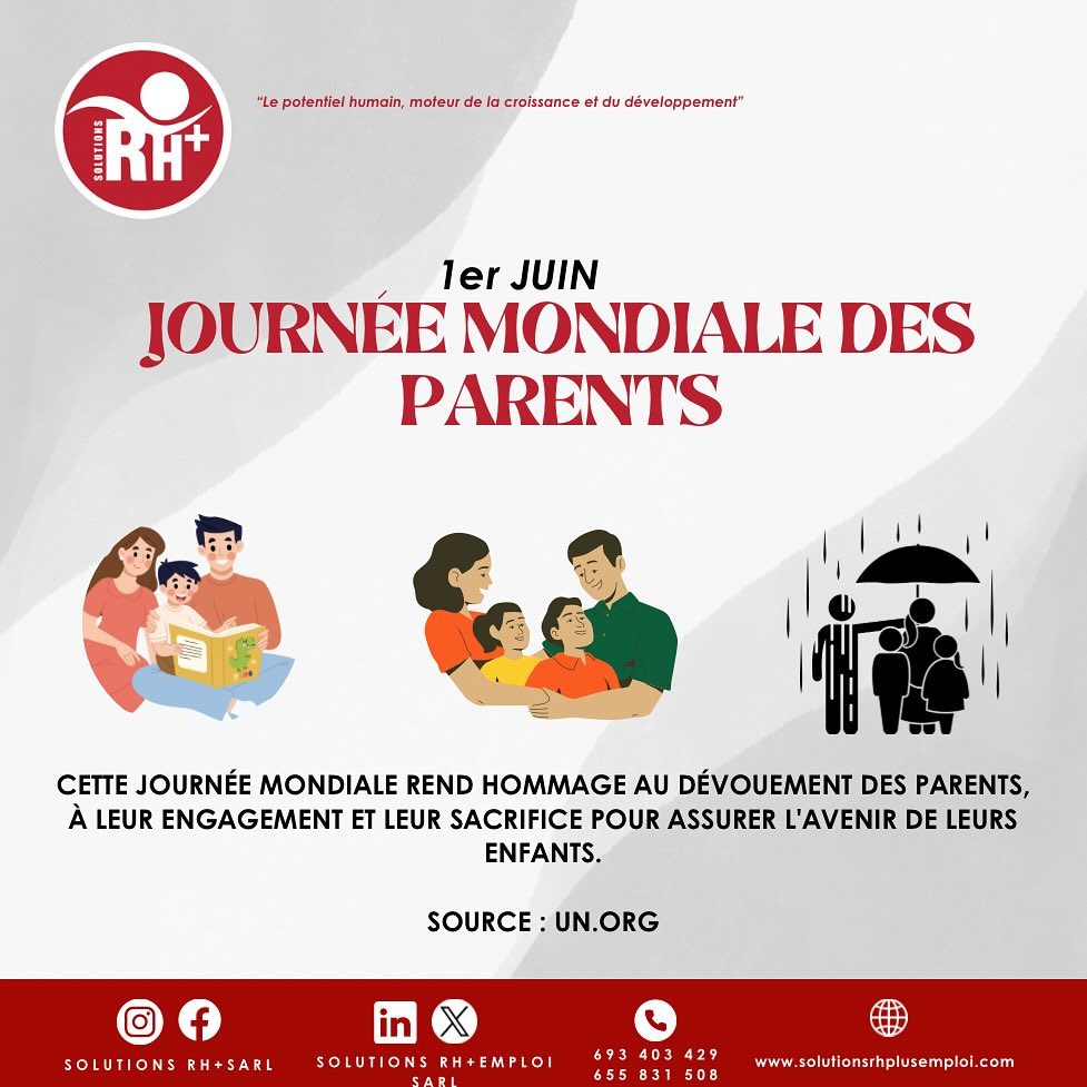 Nous vous souhaitons à tous une heureuse journée mondiale des parents !
We wish you all a very happy parent’s Day !