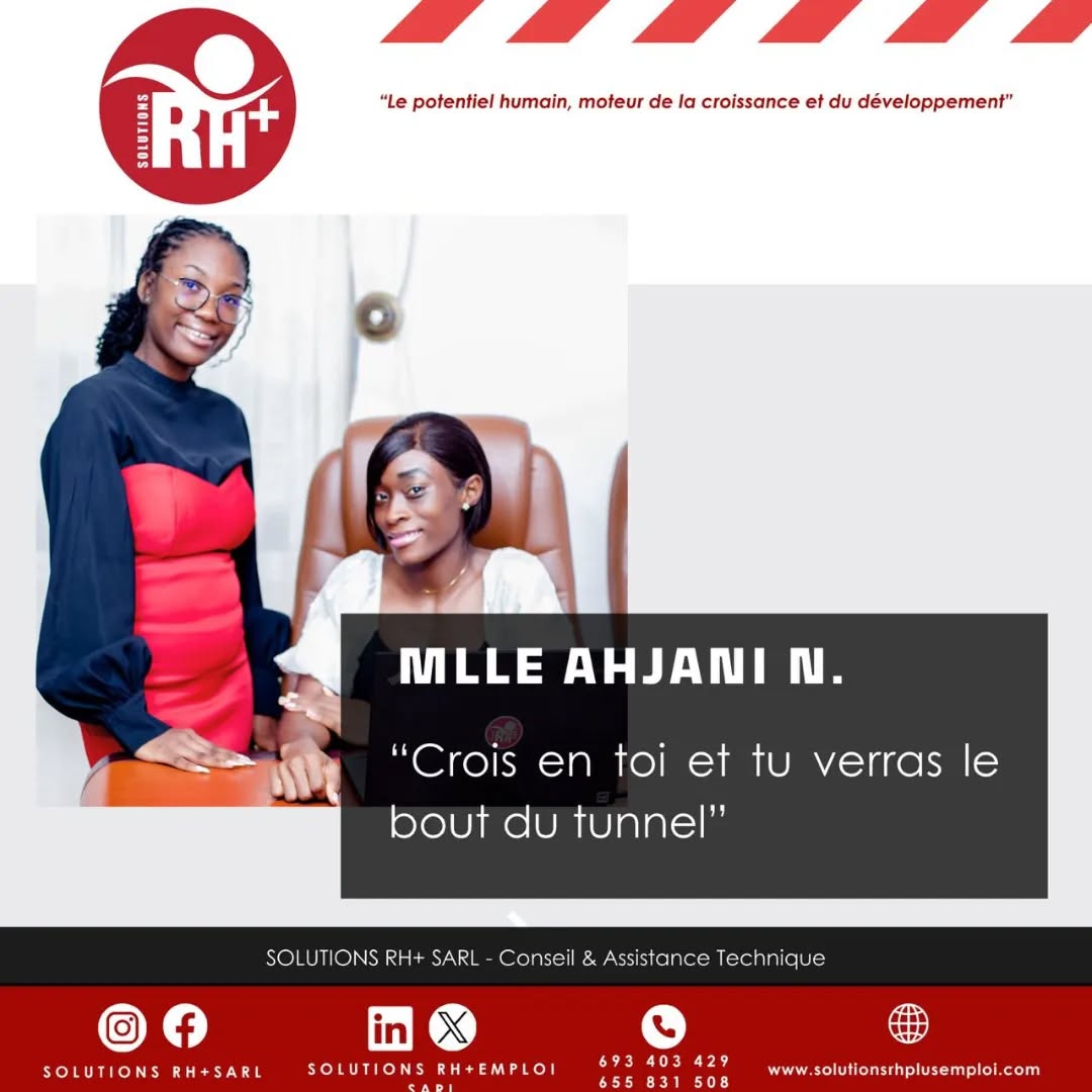☀️BONJOUR LUNDI !
✨La société SOLUTIONS RH+ SARL vous souhaite une semaine performante dans votre milieu professionnel par ce conseil qui nous est donné par Mme NGUEKAM Ahjani.
#POTENTIELHUMAIN #ressourceshumaines #RH #MONDAYMOTIVATION #quoteoftheday
☀️HELLO MONDAY !
✨SOLUTIONS RH + SARL wishes you a successful week in your workplace with this advice from Mrs. NGUEKAM Ahjani .
#HUMANPOTENTIAL #humanresources #HR #MONDAYMOTIVATION #quoteoftheday