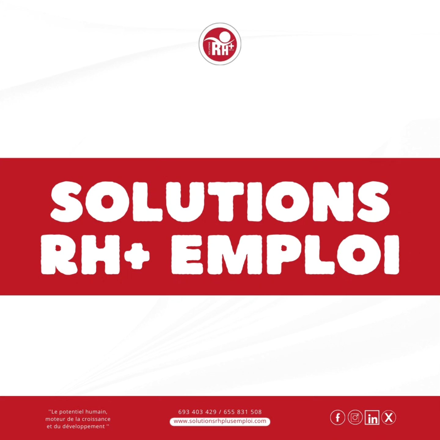 🤯 RH + stress + deadlines = Trop à gérer ?
💡 Déléguez et optimisez votre gestion RH avec des experts !
✨ Plus d'efficacité, plus de rentabilité !
📩 Contactez SOLUTIONS RH+EMPLOI SARL dès maintenant.
📞 693 40 34 29 | 655 83 15 08
🌐 www.solutionsrhplusemploi.com
@srhp_foodindustry
@solutionsrhplus
#Tchad #Congo #Cameroun #Garoua #Douala #Gabon #Ngaoundere #bafoussam #edea #Bonamoussadi #bonanjo #Bepanda #logpom #makepe #Deido #Bonapriso#DÉIDO #GestionRH #RecrutementExterne #BusinessCameroun #Externalisation#Job237 #Success237 #TalentManagement #RecrutementCameroun #RHStratégique #WorkSmart #Entrepreneuriat237 #MadeIn237 #JeunesActifs237