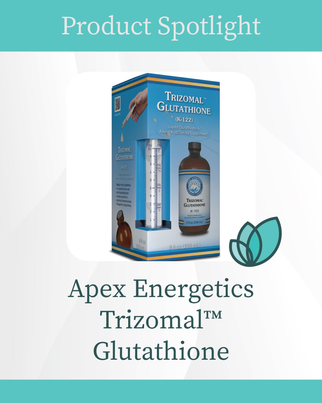 đżPRODUCT SPOTLIGHTđż
Trizomal⢠Glutathione is a breakthrough new approach to glutathione supplementation. It features, for the first time in a liposomal solution, S-acetyl L-glutathione (SAG), combined with reduced glutathione (GSH), and N-acetyl L-cysteine (NAC). This formulation utilizes three ways to support glutathioneâintracellular with SAG, intracellular biosynthesis with NAC, and extra/intracellular (systemic) support with GSH.* Moreover, this formula provides a double layer of protection for the glutathione molecule (SAG), with acetylation and liposomes, to further support intracellular bioavailability.
Features:
⢠Gives the body three ways to increase and optimize glutathione levels
⢠Gluten-free and dairy-free, as confirmed by testing
⢠Liposomes are composed of non-hydrogenated phospholipids, derived from GMO-free sunflower lecithin
Benefits:
⢠Supports intracellular and mitochondrial antioxidant processes
⢠Supports healthy brain function
⢠Supports the liver and detoxification activity
⢠Supports balanced immune system function
https://us.fullscript.com/login