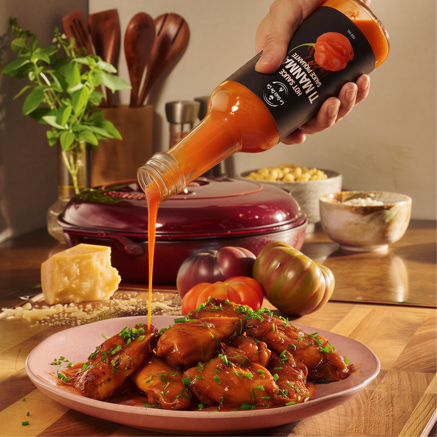 🌶️🔥 TIMANMAN — le feu qui raconte une histoire
Notre sauce signature…
inspirée de ma grand-mère 💛
Une recette chargée de souvenirs,
de caractère… et de vrai goût.
🔥 Piment scotch bonnet bien relevé
🌫️ Une touche fumée irrésistible
🍯 Légèrement sucrée et acidulée pour un équilibre parfait
C’est pas juste piquant…
c’est profond, riche, inoubliable.
Parfaite pour :
Poulet 🍗 | Grillades 🥩 | Riz 🍚 | Fruits de mer 🦐
Une seule goutte… et tu comprends pourquoi c’est LA signature.
Bienvenue dans l’héritage Le Goût de Ça.
#legoutdeca #hotsauce #caribbeanfood #foodie #epice