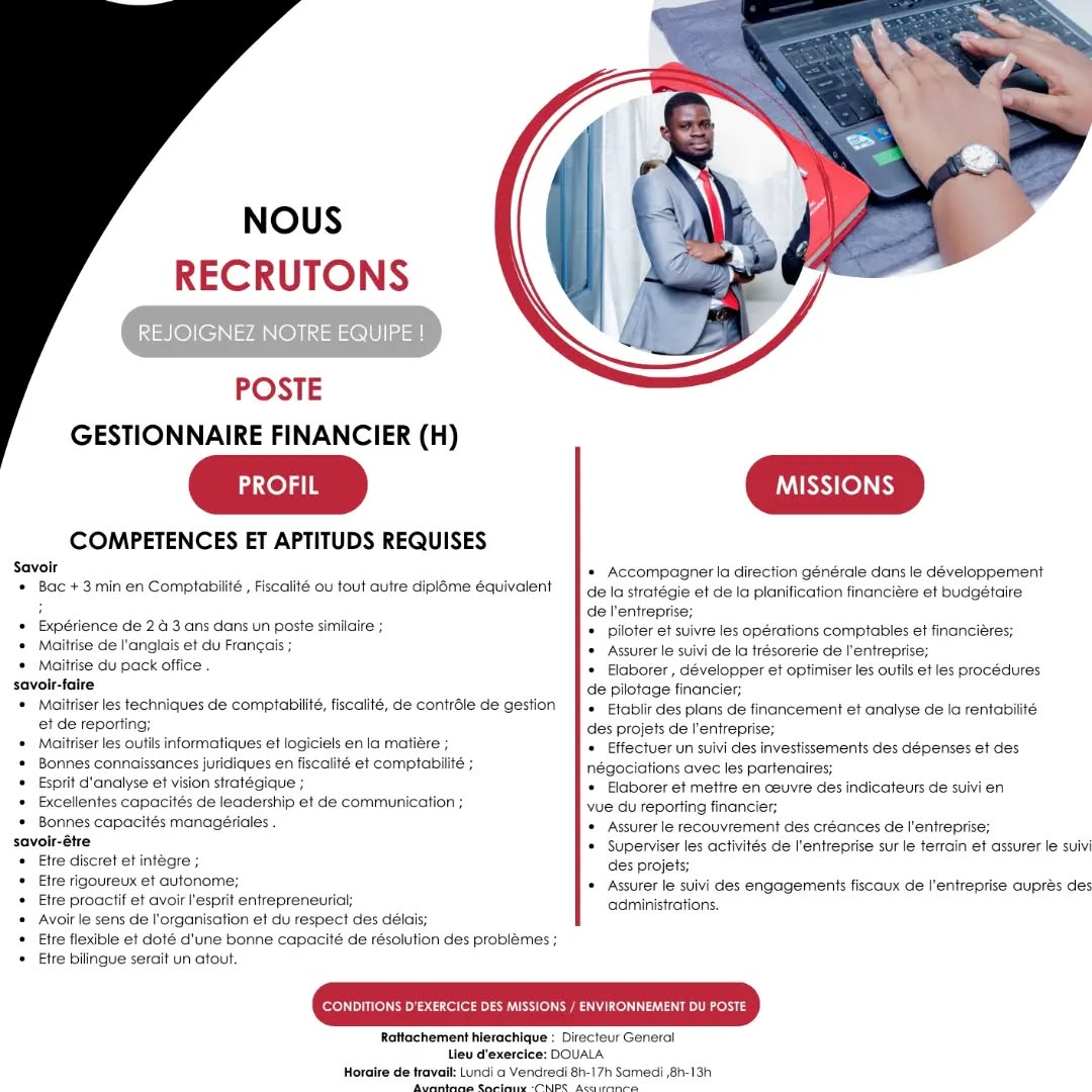 🚨🚨WE ARE HIRING 🚨🚨
#JobOpportunity #EmploiJeune
Deadlines : 15/05/2024