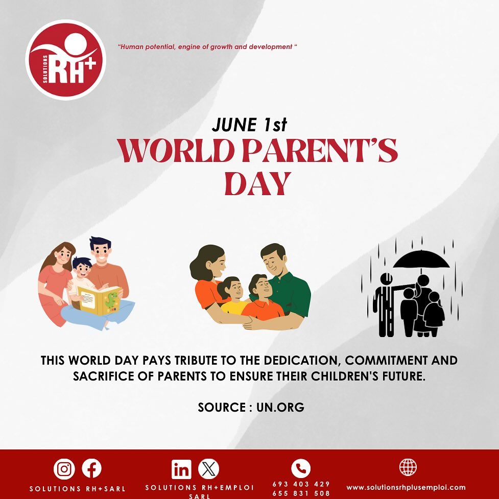 Nous vous souhaitons à tous une heureuse journée mondiale des parents !
We wish you all a very happy parent’s Day !