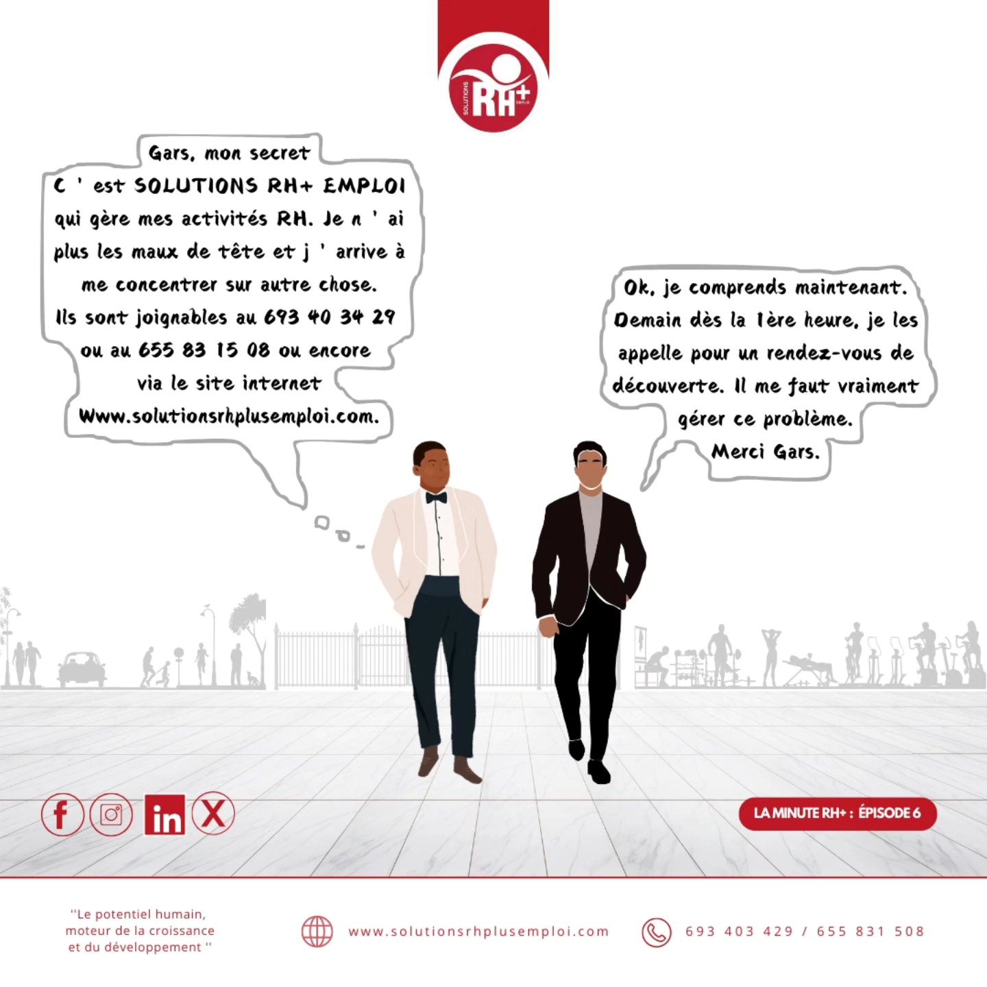 💡 DG, quel est ton secret ?
Un entrepreneur averti sait s’entourer des bonnes personnes.
Avec SOLUTIONS RH+ EMPLOI, dites adieu aux tracas RH et administratifs.
📲 Appelez dès aujourd’hui au 693 40 34 29 ou au 655 83 15 08.
✨ Focus sur l’essentiel, ils gèrent le reste !
#Entrepreneurs #RessourcesHumaines #GestionRH #solutionsrhplusemploi