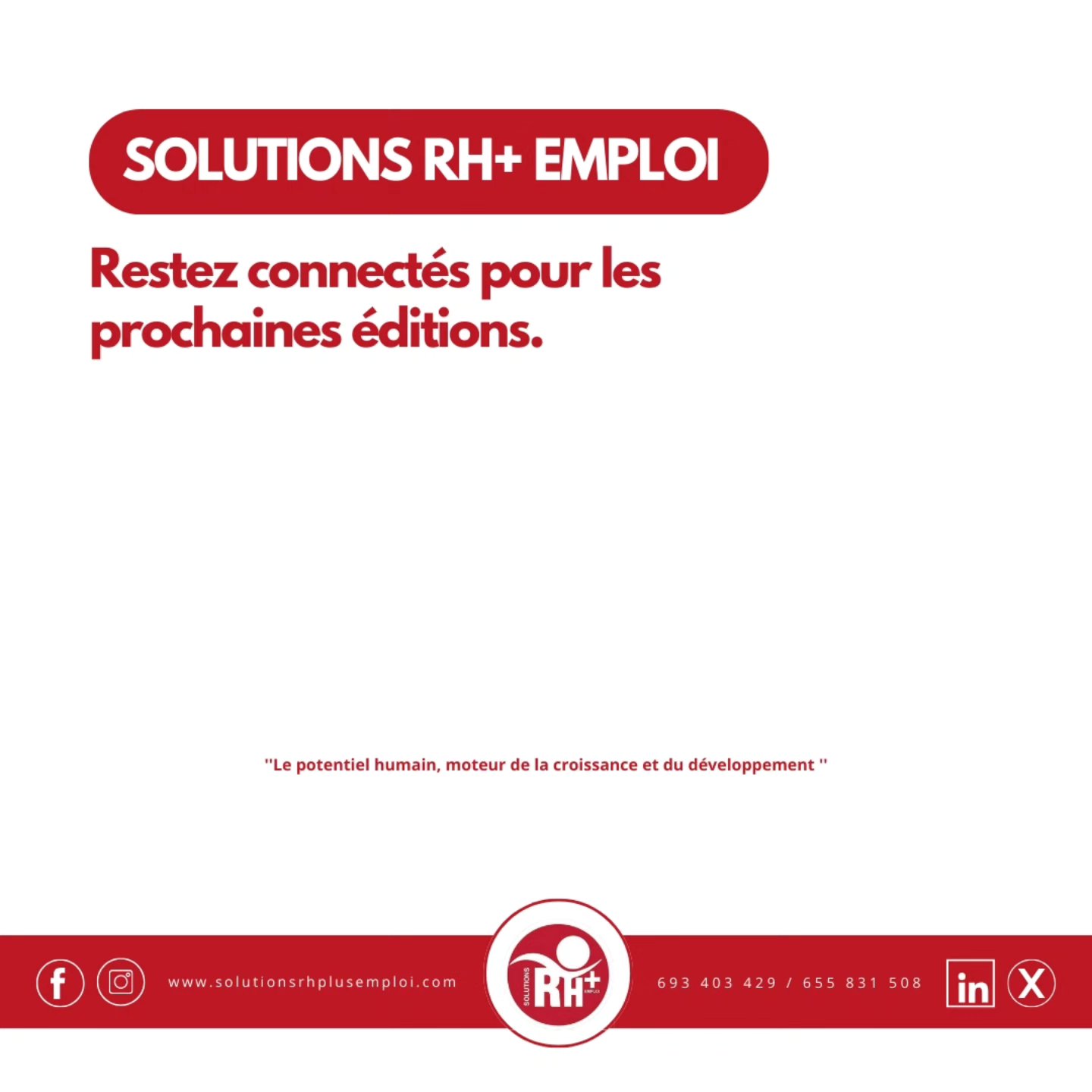 🎯 "Stop à la recherche sans fin d’un emploi !
Avec SOLUTIONS RH+ EMPLOI, tu as une opportunité réelle de te connecter aux entreprises et d’obtenir le job de tes rêves.
✨ Mets ton CV à jour et envoie-le
Sur notre site web 👉 Www.solutionsrhplusemploi.com
Ou par e-mail
a.moukouri@solutionsrhplusemploi.com
r.etingue@solutionsrhplusemploi.com
Marie a trouvé son emploi grâce à nous. Et toi ? 💪"
📩 Contacte-nous pour plus d’infos.
#JobCameroun #SolutionsRHPlus #RecrutementFacile #TrouverUnEmploi #RHExperte