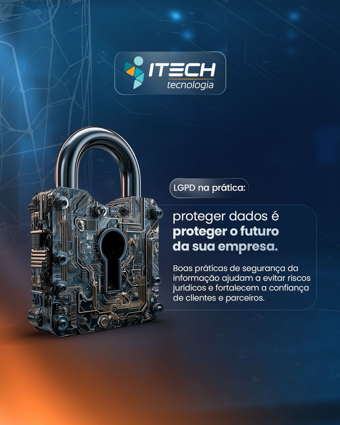 A Lei Geral de Proteção de Dados trouxe uma nova realidade para empresas de todos os setores, e especialmente para os cartórios. Hoje, proteger informações não é apenas uma questão de tecnologia, mas também de responsabilidade legal e de reputação.
A LGPD estabelece regras para o tratamento de dados pessoais e coloca no centro dessa discussão os dados dos titulares. Garantir que esses dados sejam tratados com cuidado, transparência e segurança é parte essencial da conformidade com a lei.
Na prática, isso significa implementar controles de acesso, organizar o armazenamento de dados, monitorar sistemas e garantir que informações sensíveis sejam tratadas com segurança. Empresas que adotam essas medidas reduzem riscos jurídicos, fortalecem a confiança de clientes e parceiros e aumentam sua credibilidade no mercado.
#lgpd #segurancadainformacao #protecaodedados #tecnologiaempresarial #itech