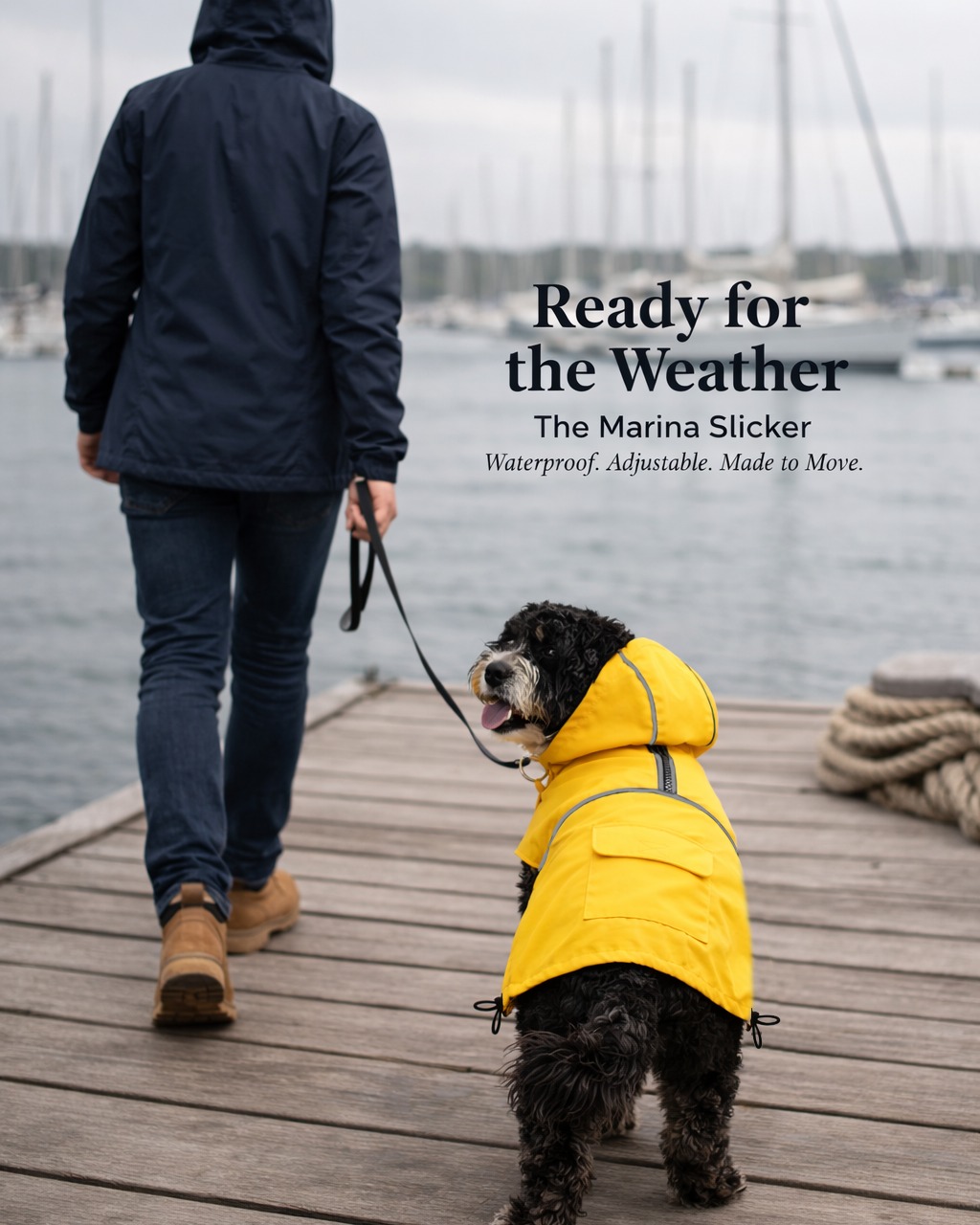 Ready for whatever rolls in.
The Marina Slicker keeps them dry, visible, and moving -because a little weather shouldn’t slow a good walk.
#DogZzzs #MarinaSlicker #DogRaincoat #AdventureDog #WaterproofStyle
#DogFashion #PetStyle #DogOfTheDay #RainyDayVibes #DockLife
#CoastalLiving #DogWalks #ElevatedEssentials #MadeToMove
#PetLifestyle #DogGear #FunctionalFashion #ModernPet #YellowSlicker