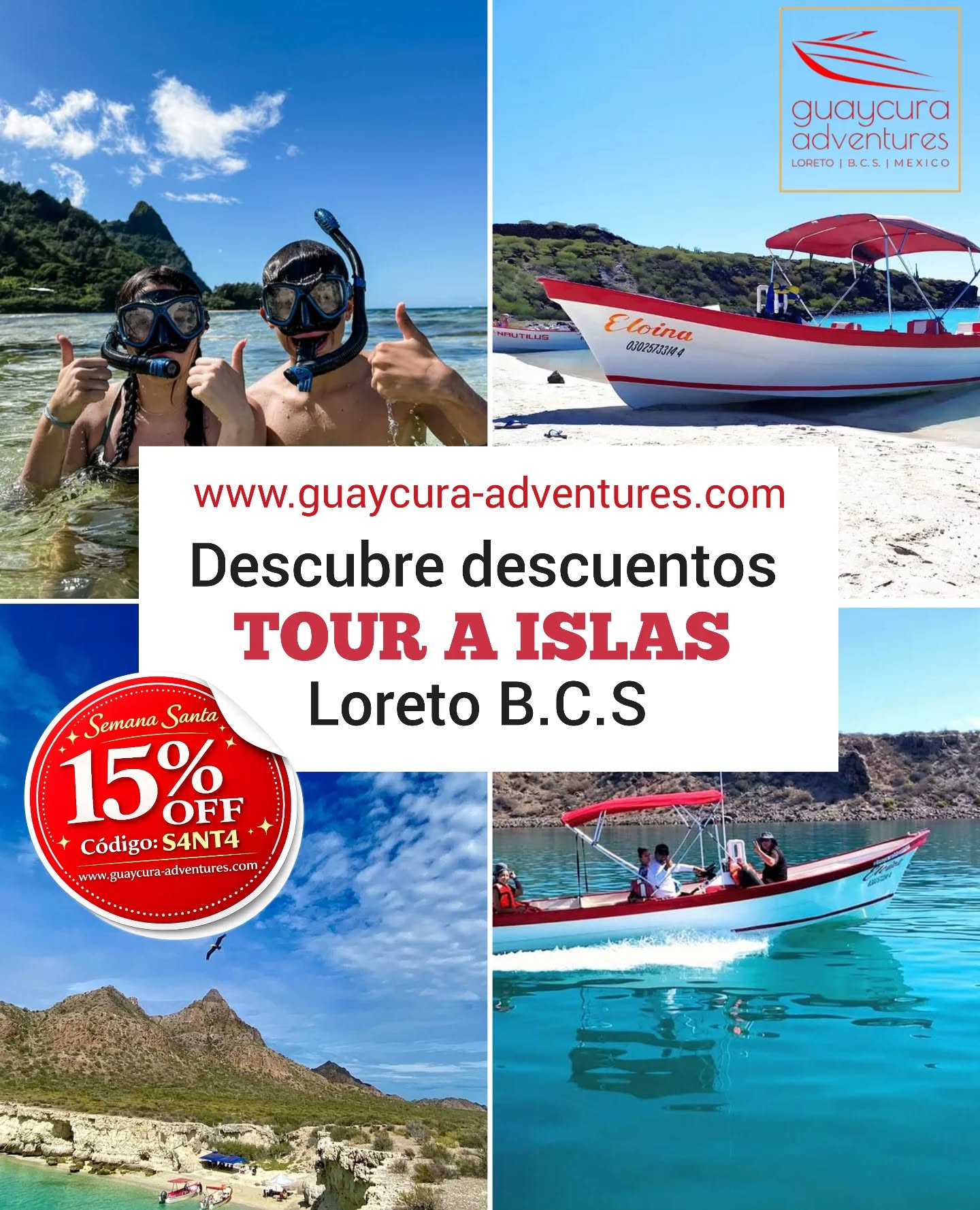 🔥 15% DE DESCUENTO EXCLUSIVO 🔥
Usa el código: S4NT4
👉 Reserva directo en:
🌐 www.guaycura-adventures.com
🌊 Vive Loreto como nunca antes
Descubre el impresionante Mar de Cortés y sumérgete en una experiencia única entre aguas cristalinas, playas vírgenes y paisajes que parecen de otro mundo.
🏝️ Explora islas paradisíacas
🐬 Conecta con la naturaleza y fauna marina
🎣 Disfruta pesca deportiva en uno de los mejores destinos de México
🚤 Vive una experiencia privada, exclusiva y totalmente inolvidable
⚡ Cupos limitados – asegura tu lugar hoy mismo
✨ No es solo un tour… es la experiencia que te vas a llevar de Baja California Sur
📲 Reserva ahora: 613 124 4158
#LoretoBCS #BajaCaliforniaSur #MarDeCortes #ToursLoreto #ExperienciasUnicas ViajaMexico VacacionesMexico AventuraEnElMar IslasLoreto TravelMexico 🌊🔥