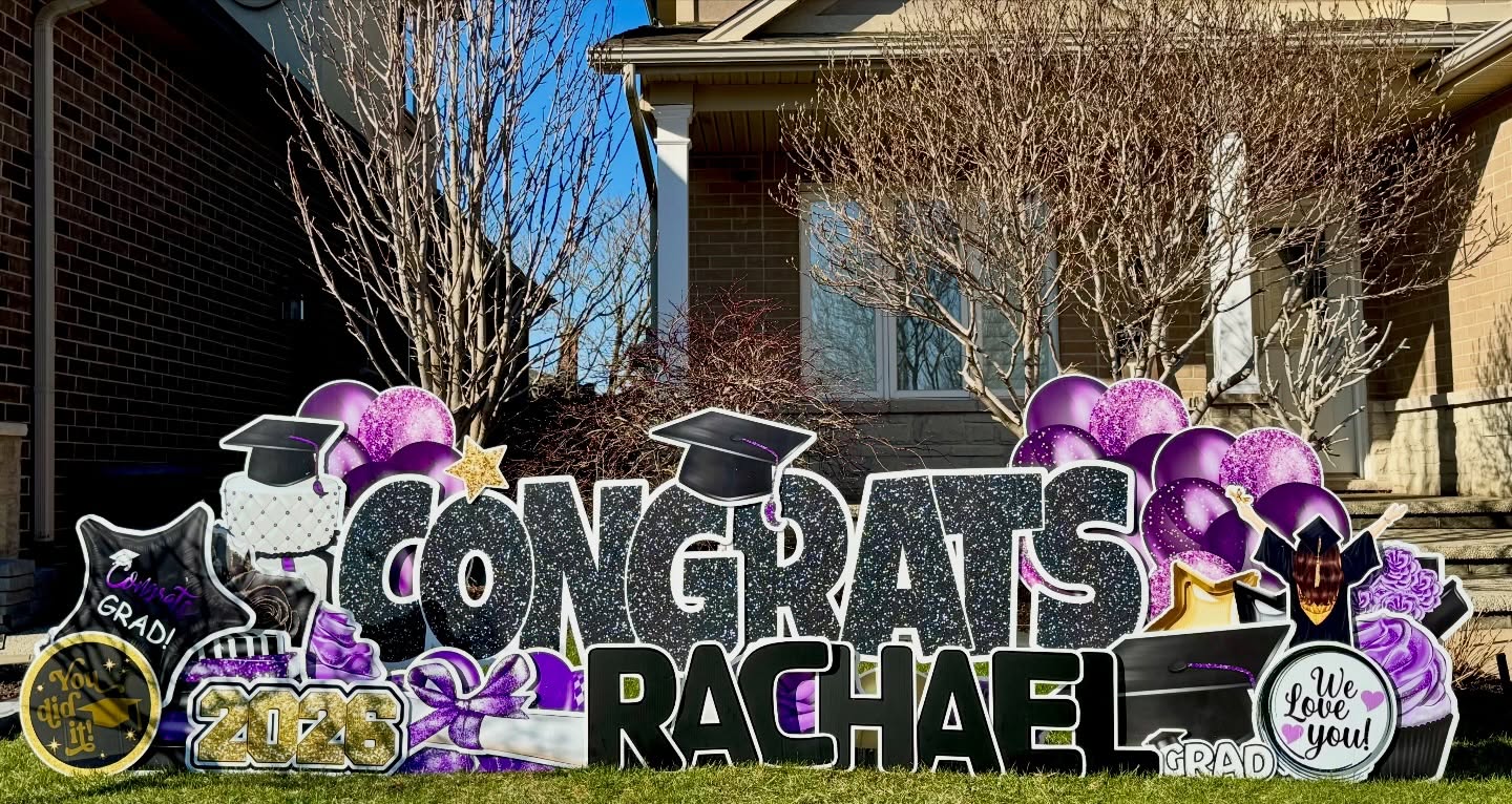 Congratulations on your graduation Rachael!!
👏🎓🎉💜. All the best to you on your future endeavors!
Thank you for having me back for another celebration! 🙏❤️
www.nadinenoelledesign.com
#grad #grad2026 #graduation #hamilton #lawnsignrental nadinenoelledesign