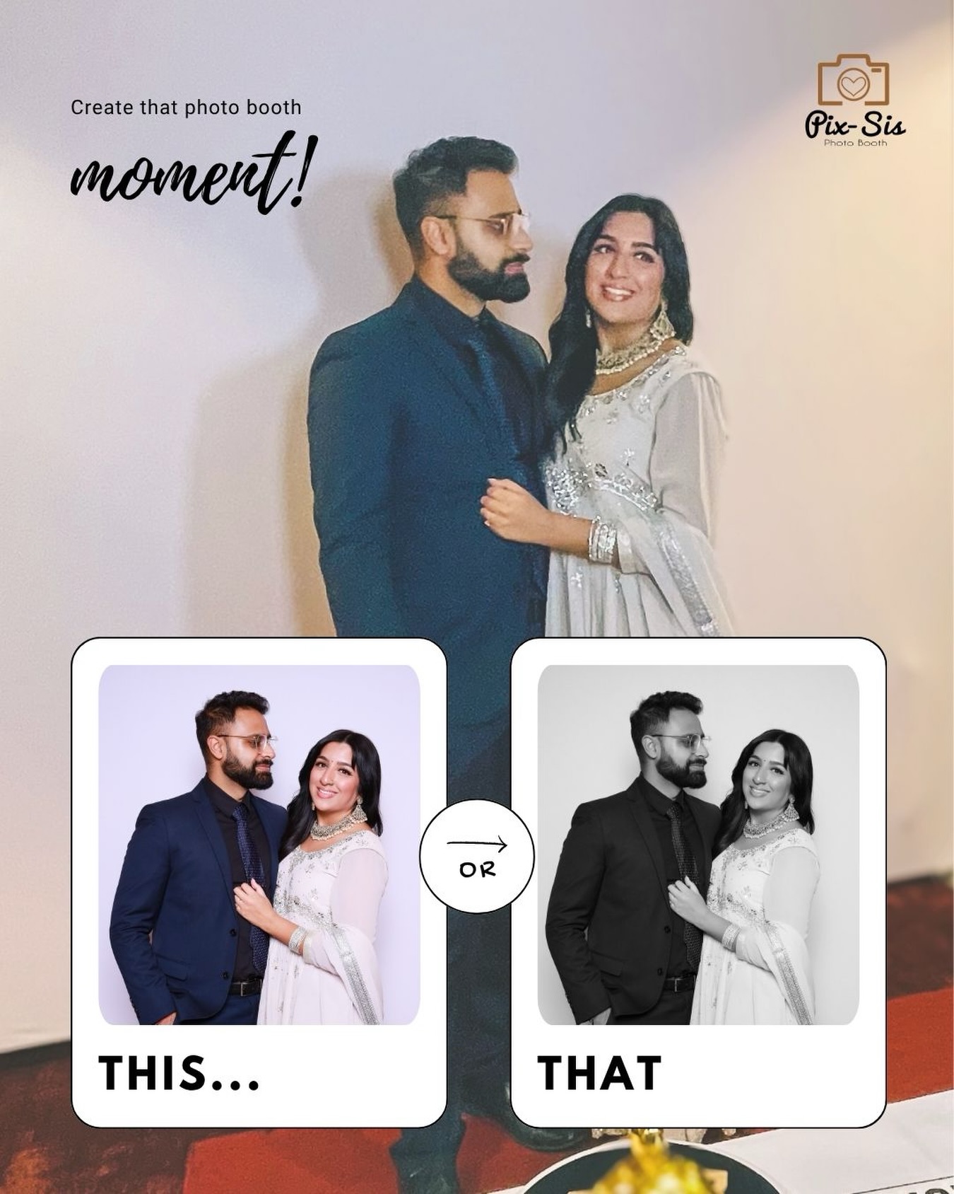 BTS picture-perfect moment.
Couples who laugh together, shine together—whether in color or timeless black & white. Let us capture that moment for you.
.
Inquire Now!
See Bio for website
.
#photobooth #winnipegphotobooth #winnipegweddings #manitobaweddings #winnipeglocal