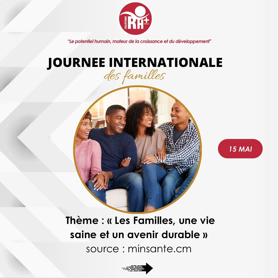 💫Le 15 mai de chaque année marque la célébration de la journée internationale des familles.
*️⃣Cette Journée internationale des familles est une occasion de mieux faire comprendre les problèmes que connaissent les familles et est également une occasion de mettre en relief la solidarité qui unit les familles dans leur recherche d'une meilleure qualité de vie.
La famille dans son ensemble est ce que nous avons de plus unique au monde, et nous devons chacun d'entre nous la valoriser dans tous les sens du termes.
Alors, la famille c'est essentiel pour nous. ❤
💫May 15 each year marks the celebration of the International Day of Families.
*️⃣This International Day of Families is an opportunity to raise awareness of the problems facing families and is also an opportunity to highlight the solidarity that unites families in their search for a better quality of life.
The family as a whole is the most unique thing we have in the world, and we must each of us value it in every sense of the term.
So, family is essential for us.
#FAMILY
