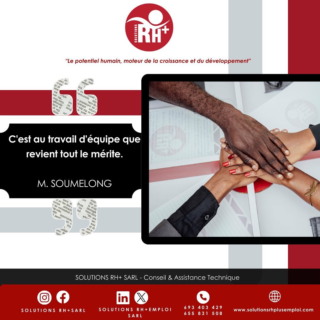 ☀️BONJOUR LUNDI !
✨La société SOLUTIONS RH+ SARL vous souhaite une semaine performante dans votre milieu professionnel par ce conseil qui nous est donné par Mr Lucien S.
#POTENTIELHUMAIN #ressourceshumaines #RH #MONDAYMOTIVATION #quoteoftheday
☀️HELLO MONDAY !
✨SOLUTIONS RH + SARL wishes you a successful week in your workplace with this advice from Mr Lucien S.
#HUMANPOTENTIAL #humanresources #HR #MONDAYMOTIVATION #quoteoftheday