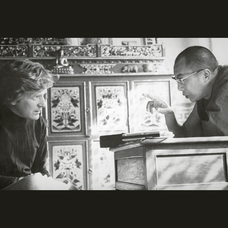 Dr. Thurman. Tenzin. Bob.
It’s hard to describe the gravitas he had in-person, but I’ll make an attempt. Buddhist, non-Buddhist, rich, poor, master, novice, student; none of the above, any of the above. It didn’t matter who had the karma to be in front of him. The intellectual light of the Dharma poured through.
On a relative level, you were the most important person to him at that moment as he was speaking to you.
On an ultimate level, you understood that you were one of thousands, maybe hundreds of thousands (or more) that he had impacted in his life.
Light recognizing light. An eternal dance. In this realm, while being bound by time and space, taking the finite appearance of teacher and student.
I promise you - ESPECIALLY if you knew him while he was alive - he's still here. Teaching from beyond, no longer limited by a body. I don't mean this in an abstract or philosophical sense.
Hundreds of years from now, when the Dharma is widespread in these lands, he will be remembered as one of the ones who broke the ground so that the teachings could flourish.
Thank you Bob, for all you have done, are doing, and will do from beyond for all beings.