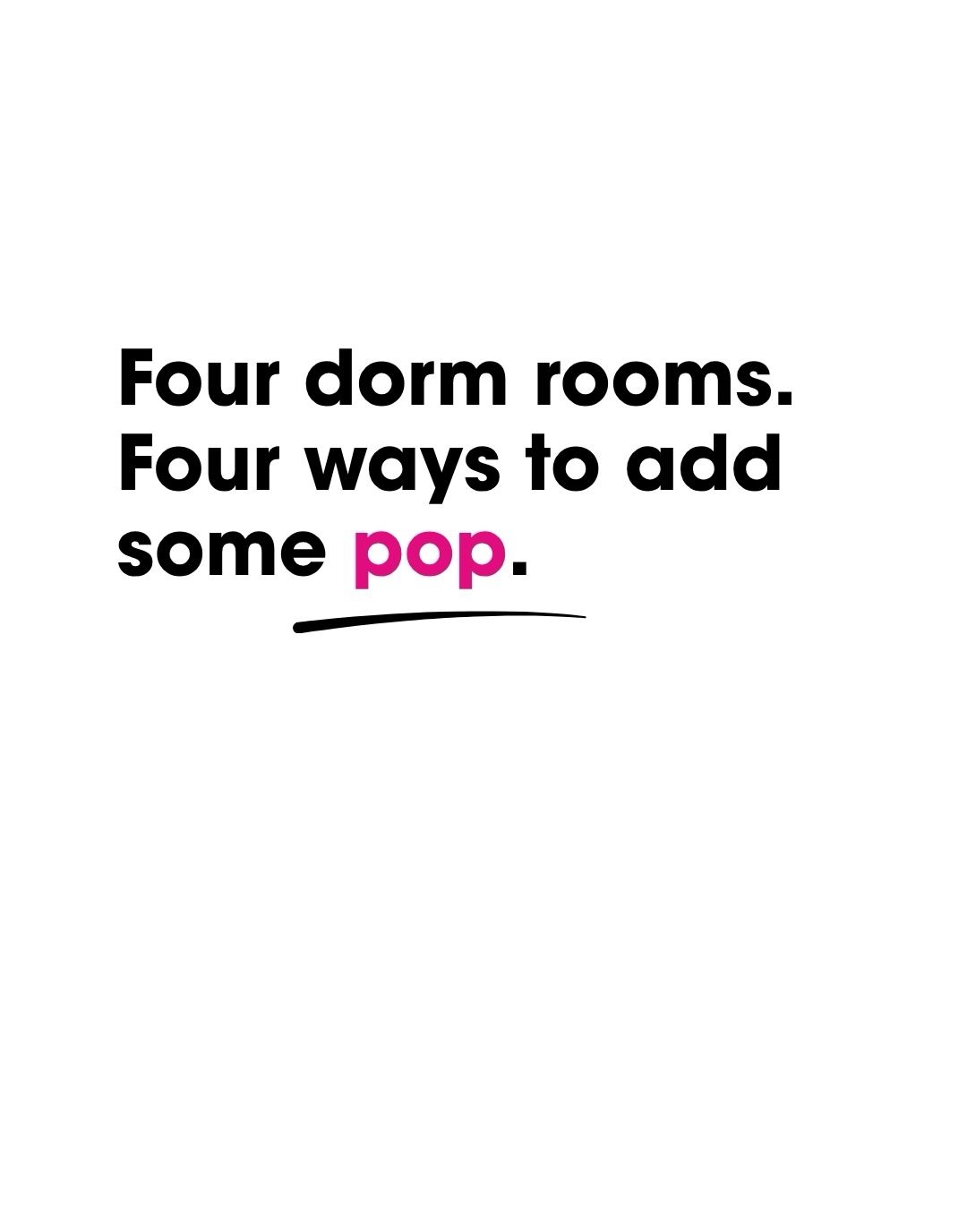 One dorm room can have more than one color story.
Looking at these rooms, I noticed how some of the girls created different little zones within the same space. The desk area brings in school colors, photographs, and college details, while the bed has a completely different palette of its own.
It helps one small room feel like it has distinct spaces without requiring everything to coordinate.
That’s where pop art works especially well. It can echo the colors already in the room, introduce the school colors as an accent, or sit alongside the pieces that are more personal.
I love seeing how it comes together!