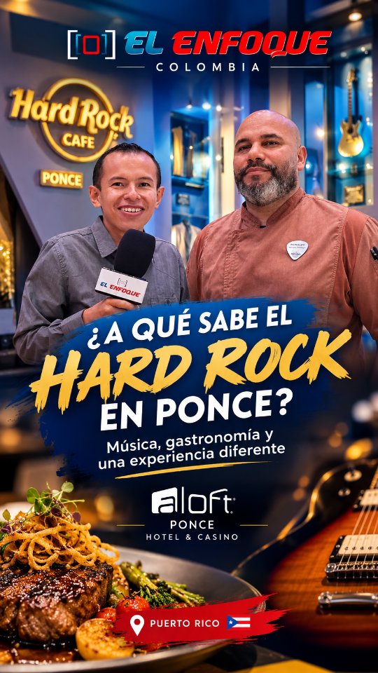 ¿A qué sabe el Hard Rock en Ponce?
🎸 Música, gastronomía y una experiencia diferente desde Puerto Rico. 🇵🇷🇵🇷
El Enfoque Colombia llega al Hard Rock Café Ponce, ubicado en el Aloft Ponce Hotel & Casino, para descubrir qué hay detrás de su propuesta gastronómica y cómo se vive una experiencia donde la música también hace parte de la mesa.
@hardrockcafeponce
@aloftponce
👨🍳 Conversamos con su equipo, conocimos algunos de sus sabores y descubrimos por qué este lugar es mucho más que un restaurante.
🇵🇷 Ponce tiene música, tiene sabor y tiene historias que vale la pena contar.
🎥 Mira el video completo y cuéntanos: ¿qué plato probarías primero?
#ElEnfoqueColombia #HardRockCafe #HardRockPonce #Ponce PuertoRico #AloftPonce Gastronomia