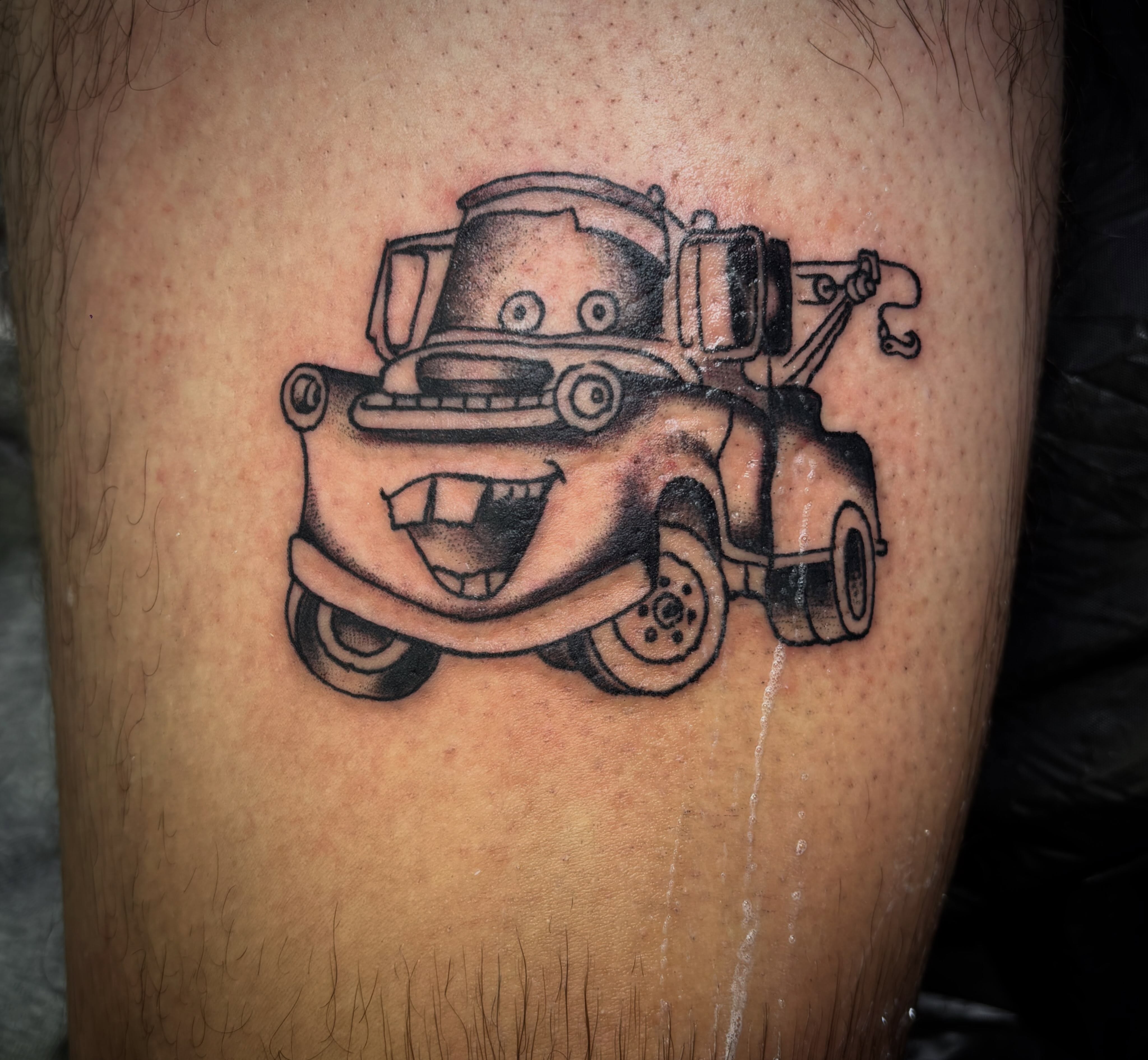 less talk, more torque
Lil flash of tow-mater , lightning McQueen himself and Guido!!!!